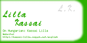 lilla kassai business card